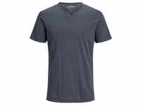 Jack & Jones T-Shirt Basic T-Shirt V-Neck Kurzarm mit Knöpfen JJESPLIT 5545 in...