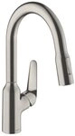 hansgrohe K&uuml;chenarmatur Focus M42 K&uuml;chenmischer 180 2jet mit Ausziehbrause