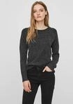 Rundhalspullover VERO MODA "VMDOFFY", Damen, Gr. XS, schwarz (schwarz melange),