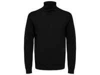SELECTED HOMME Strickpullover SLHBERG ROLL NECK mit 100% Baumwolle