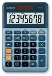 CASIO Taschenrechner MS-80E blau, Finanzrechner mit gro&szlig;em Display, Solar &...