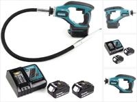 Makita Betonmischer DVR 450 RM Akku Betonverdichter 18V + 2x Akku 4,0Ah +...