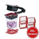 Genius Gem&uuml;seschneider Nicer Dicer Quick XXL, Set 7-tlg., rot-schwarz, Extra-scharfe