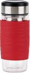 Emsa Thermobecher Tea Mug, 3-tlg., Edelstahl, Glas, Silikon, Teebecher, 400 ml,...