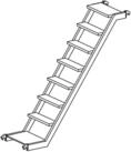 Hymer Stehleiter Hymer Treppe, 2,50 m x 0,53 m