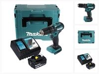 Makita Akku-Schlagbohrschrauber DHP 483 RG1J Akku Schlagbohrschrauber 18 V 40...