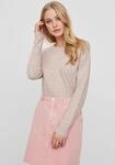 Rundhalspullover VERO MODA "VMDOFFY", Damen, Gr. XL, rosa (woodrose melange), Strick,