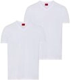 HUGO T-Shirt HUGO-V (Packung, 2er) V-Ausschnitt, Slim-Fit, HUGO Logo-Print