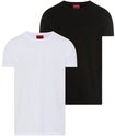 HUGO T-Shirt HUGO-Round (Packung, 2er) Rundhalsausschnitt, Slim-Fit, HUGO Logo-Druck