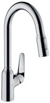 hansgrohe K&uuml;chenarmatur hansgrohe 220 Focus M42, ausziehbarer Schlauch mit