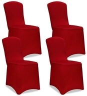 Detex Stuhlhusse, 4er Set Stretch Hussen f&uuml;r St&uuml;hle Bezug Stuhl&uuml;berwurf