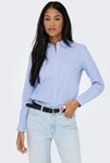 JDY Hemdbluse JDYMIO L/S SHIRT WVN NOOS unifarben oder gestreift