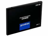 Goodram CX400 interne SSD (256 GB) 2,5 550 MB/S Lesegeschwindigkeit, 480 MB/S