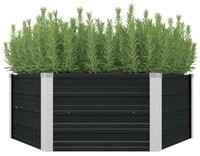 vidaXL Hochbeet Hochbeet Anthrazit 129 x 129 x 45 cm Verzinkter Stahl (1 St)