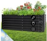blumfeldt Hochbeet High Grow Straight, Hochbeet Metall Balkon Pflanzkasten