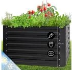 blumfeldt Hochbeet High Grow Straight, Hochbeet Metall Balkon Pflanzkasten