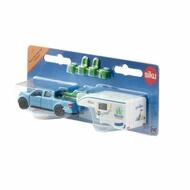 Siku Modellauto SUPER Ford F150 Pick-Up Camper, Modellfahrzeug (blau/wei)