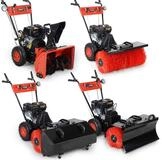 BRAST Benzin-Kehrmaschine 4-Takt Markenmotor, wechselbare Aufs&auml;tze, 5 Modelle,