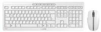Cherry Stream Wireless-Tastatur (Tastatur-Maus-Set) grau|wei&szlig;