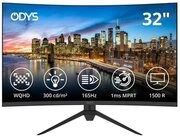 Odys XP32 32 Zoll Curved Gaming Monitor LED-Monitor (2.560 x 1.440 px, WQHD, 1...