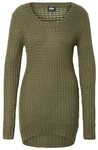 URBAN CLASSICS Rundhalspullover Urban Classics Damen Ladies Long Wideneck...