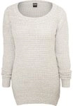 URBAN CLASSICS Rundhalspullover Urban Classics Damen Ladies Long Wideneck...