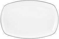 Seltmann Weiden Servierplatte Lido Black Line, Porzellan, (1-tlg), Platte eckig