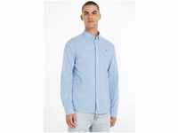 Tommy Jeans Langarmhemd TJM SLIM STRETCH OXFORD SHIRT aus Bio-Baumwolle, blau