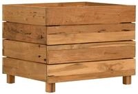 vidaXL Hochbeet 50 x 40 x 38 cm Hochbeet 50x40x38 cm Teak Altholz und Stahl Holz