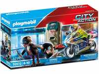 Playmobil® Konstruktions-Spielset Polizei-Motorrad: Verfolgung des Geldräubers