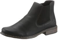Chelseaboots RIEKER, Damen, Gr. 36, schwarz, Lederimitat, Schuhe Chelseaboots,