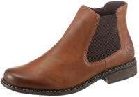 Chelseaboots RIEKER, Damen, Gr. 36, braun (cognac, used), Lederimitat, used, Schuhe