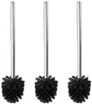 WENKO WC-Reinigungsb&uuml;rste, (Set, 3-tlg), schwarz, Durchmesser 8 cm
