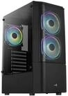 Aerocool PC-Geh&auml;use Quantum Mesh-G-BK-v3 (schwarz/grau, Seitenteil aus