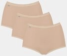 sloggi Maxislip Basic+ (3er Pack) perfekter Sitz, Baumwollmischung, weich, elastisch