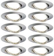 Paulmann LED Einbauleuchte EBL Base schwenkbar max10x10W GU10 230V 51mm Eisen...