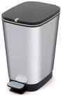 Curver M&uuml;lleimer CHIC BIN STYLE Abfallbeh&auml;lter M [25L], silber M&uuml;lleimer