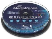 Mediarange Blu-ray-Rohling MEDIARANGE Blu-ray Disc BD-R 50 GB, Spindel, Inkjet