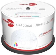 PRIMEON CD-Rohling CD-R 700MB 52x Photo-on-Disc ultragloss 50er Cakebox 2761109,