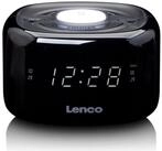 Lenco Radiowecker CR-12BK Radiowecker mit LED-Anzeige, Nachtlicht & FM-Sender
