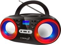 Cyberlux CL-810 tragbarer CD-Player (CD, tragbar,Boombox,LED-Disco-Beleuchtung,FM
