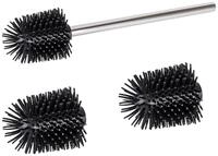 WENKO WC-Reinigungsb&uuml;rste, (Set, 3-tlg), Durchmesser 7,5 cm, schwarz