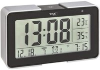 TFA Dostmann Wecker TFA Dostmann 60.2540.01 Funk Wecker Schwarz, Silber...