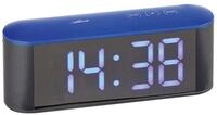 Atlanta Wecker 1133/5 mit LED-Anzeige Anthrazit / Blau