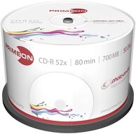 PRIMEON CD-Rohling 50 Rohlinge CD-R full printable photo on disc 80Min 700MB 52x