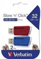 Verbatim Store 'n' Click USB 3.2 Gen 1 2x 32GB Rot/Blau USB-Stick USB-Stick