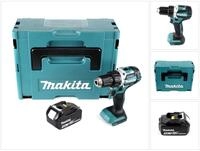 Makita Akku-Schrauber DDF 484 T1J Akku Bohrschrauber 18 V 54 Nm Brushless + 1x Akku