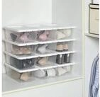 SONGMICS Schuhbox Aufbewahrungsboxen (12 St), f&uuml;r Schuhe bis Gr&ouml;&szlig;e 41