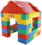 Polesie Haus aus 134-tlg. XXL-Steine Bausteinblock +12M Spielbausteine, (134 St)