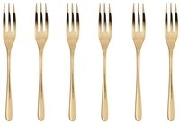 sambonet Besteck-Set Taste Edelstahl/PVD Gold Kuchengabeln 6tlg., Edelstahl rostfrei,
